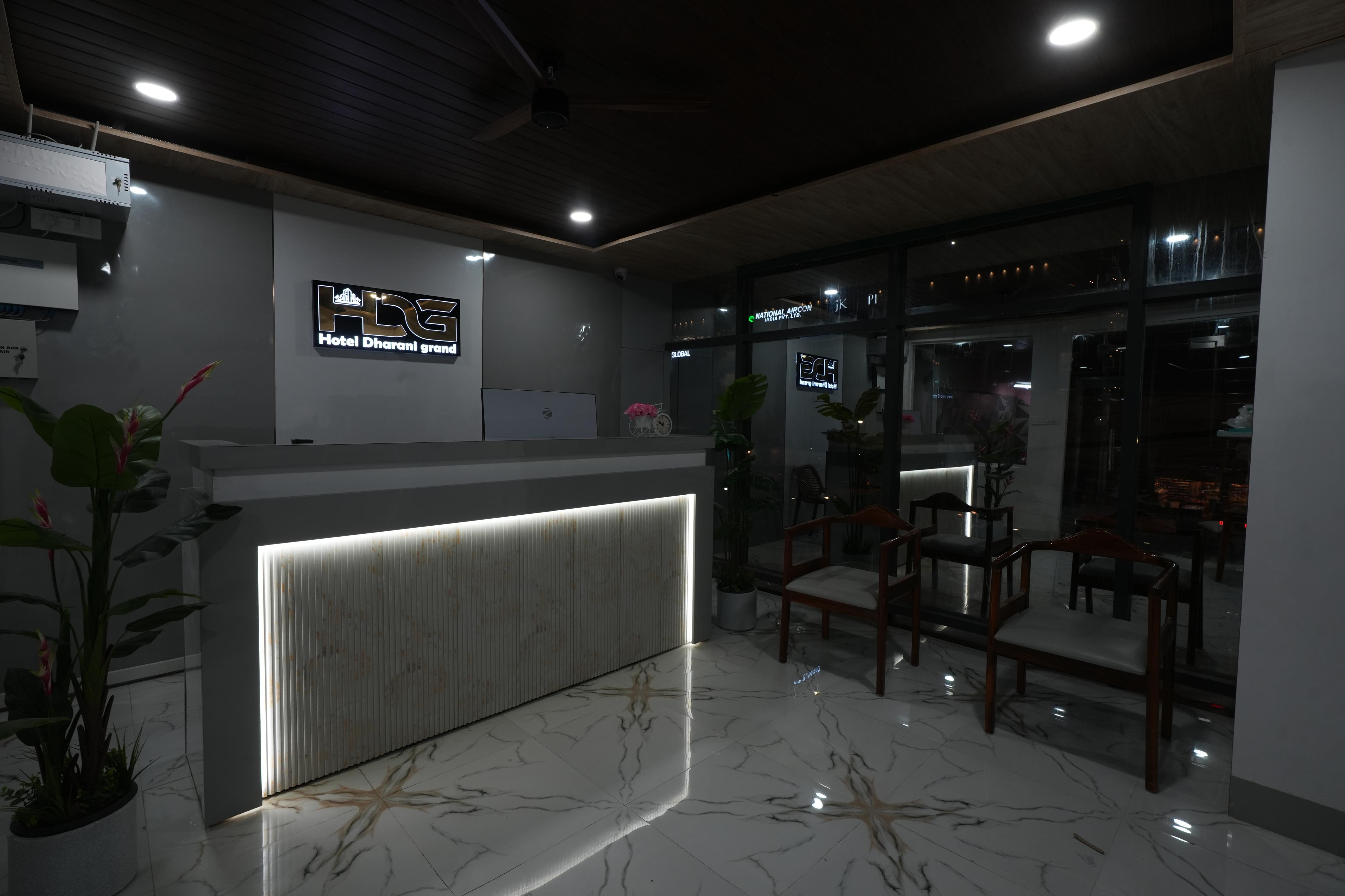 Hotel Dharani Grand Gachibowli reception and seating area